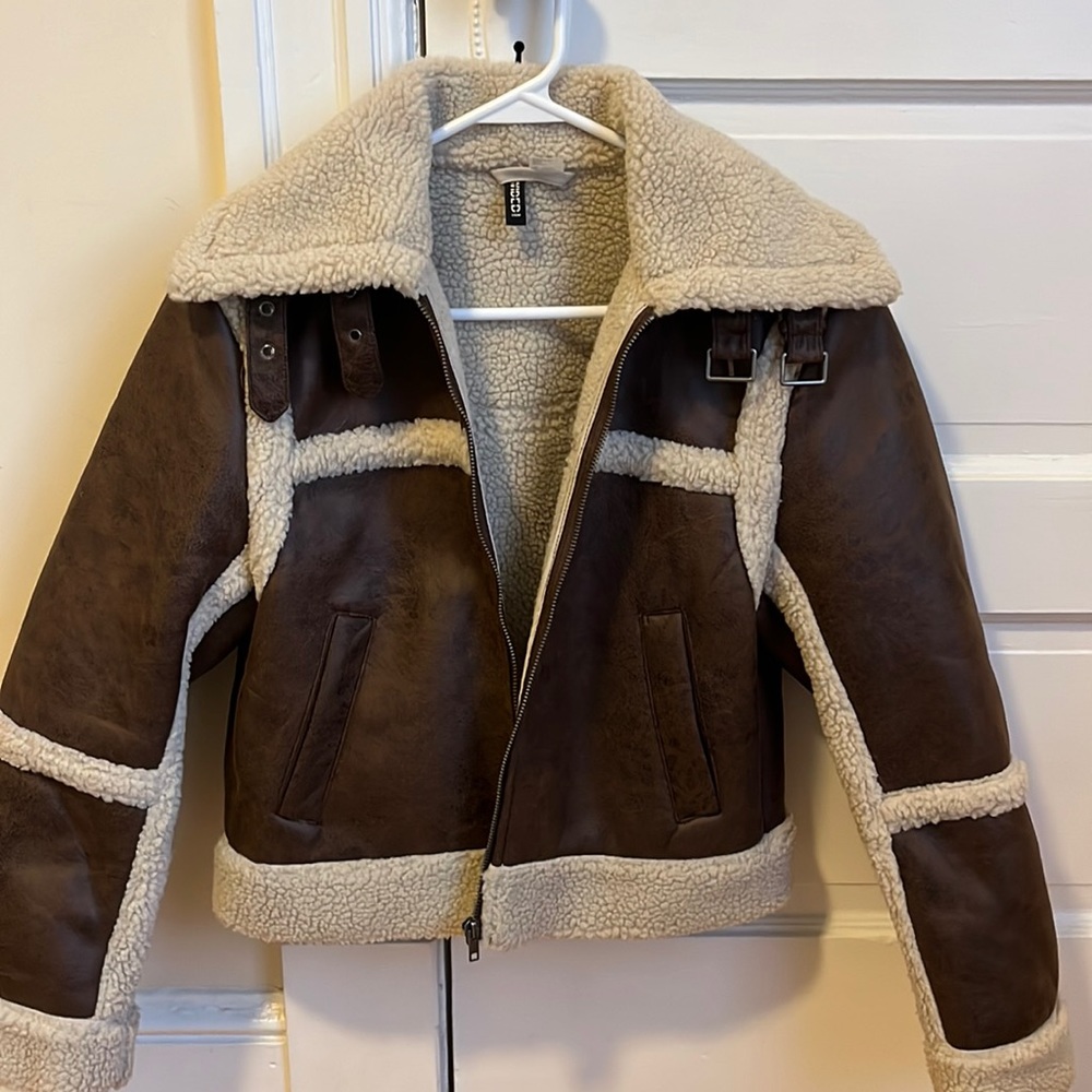 H&M Brown and White Jacket
